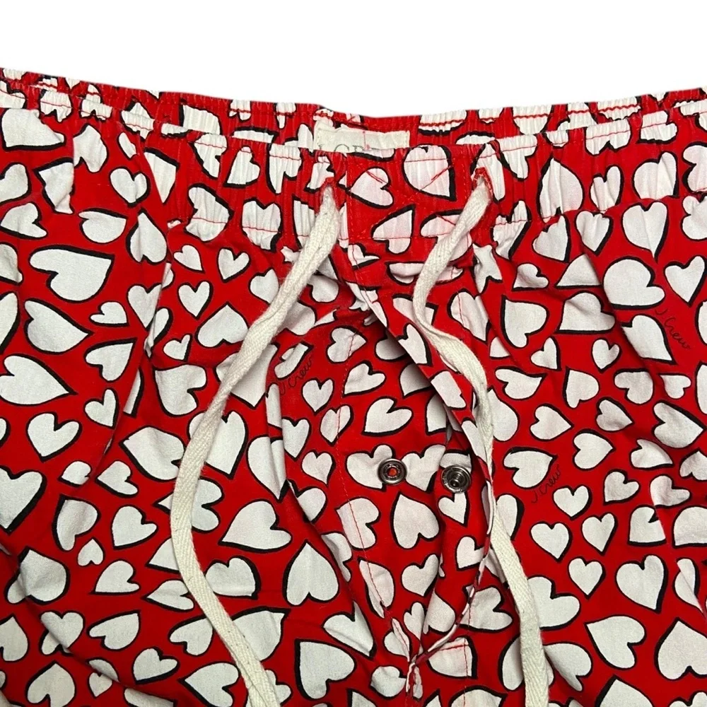 J Crew Vintage 90s Valentines Day Heart Pajama Bottoms Pants Loungewear